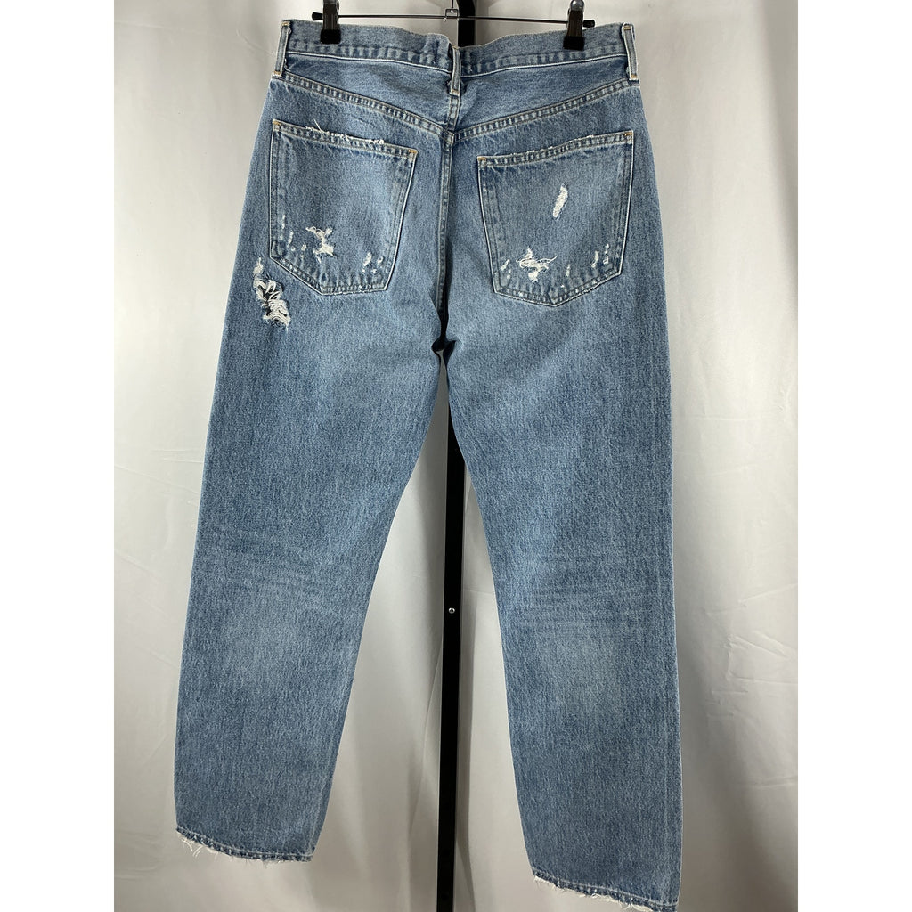 Agolde '90S' Blue Cotton Mid Rise Loose Fit Jean Size 29