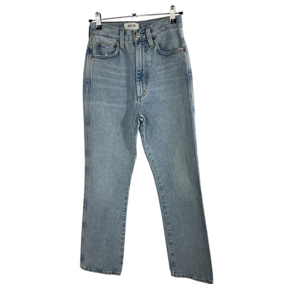 Agolde Classic Blue Pinch Waist High Rise Kick Denim Jeans Size 24