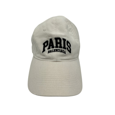 Balenciaga 'Paris' Off White Cap Size S