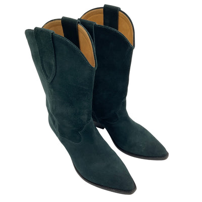 Isabel Marant Suede Green Deurto Ankle Boots Size 39 EU / 9 US