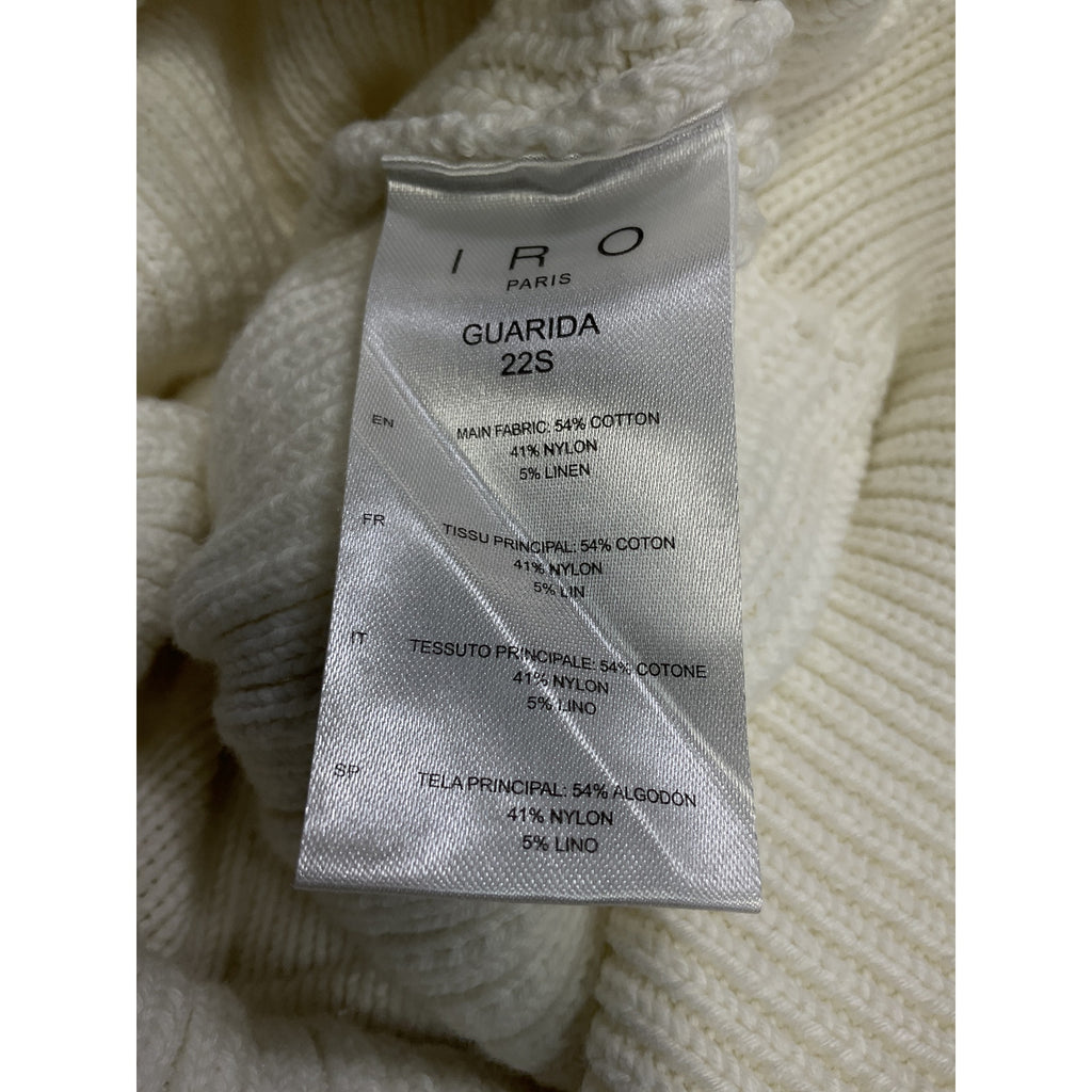 Iro 'Guarida' White Strong Shoulder Sweater Size S