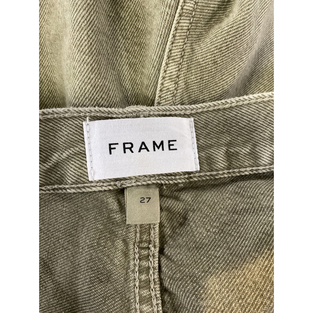Frame 'Le' Green Super High Waist Denim Shorts Size 27