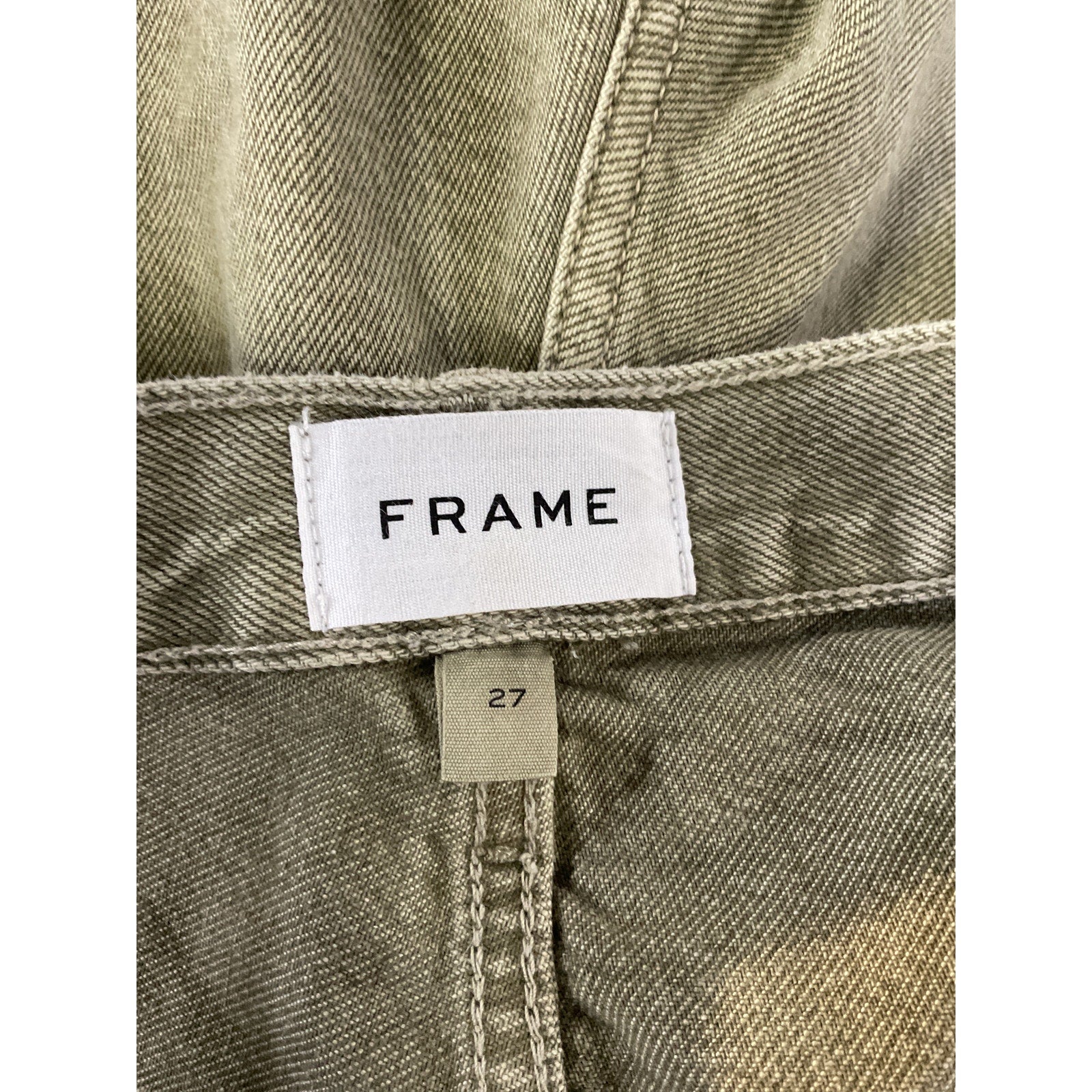 Frame 'Le' Green Super High Waist Denim Shorts Size 27
