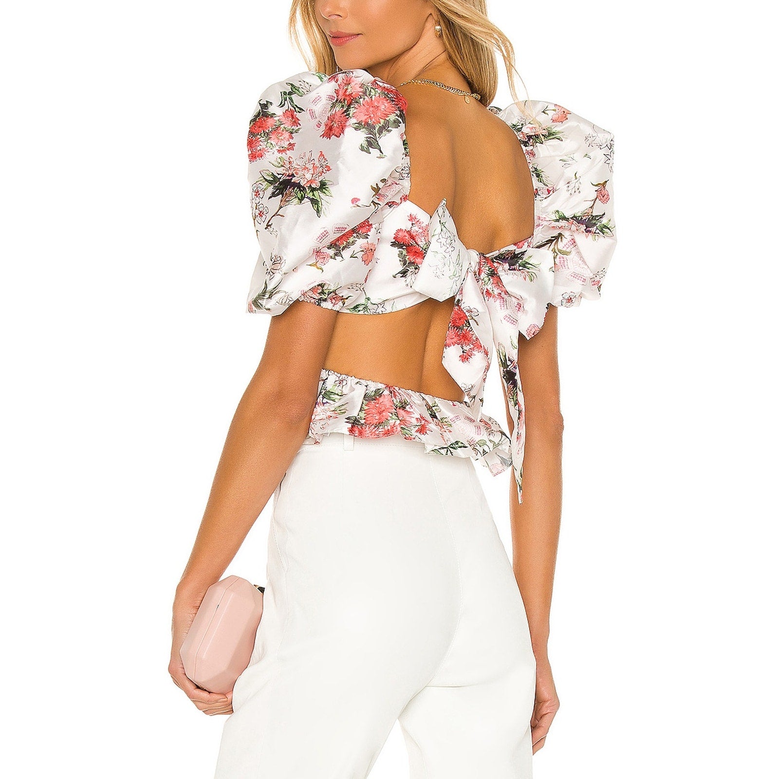 Hemant And Nandita 'Brio' White Polyester Top Size S
