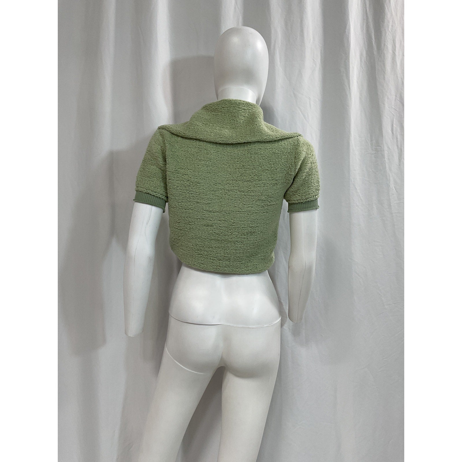 Jacquemus 'Le Campana' Green French Terrycloth Cardigan Size 36
