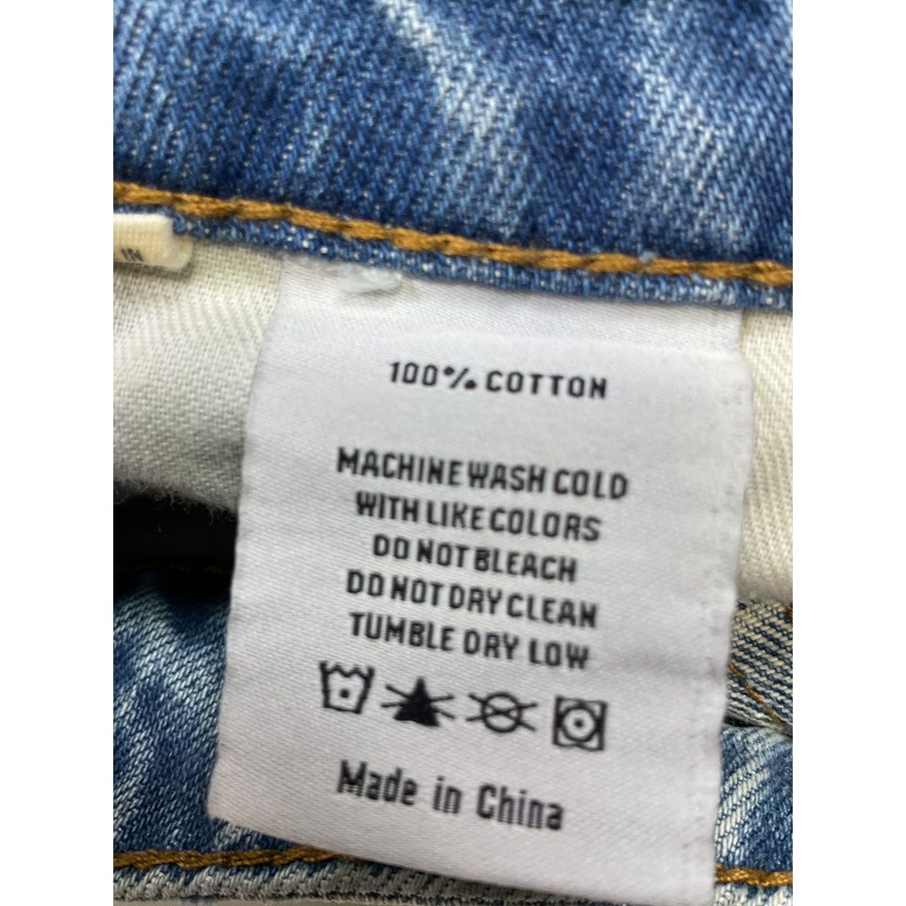 Grlfrnd 'Niki' Blue Cotton Micro Mini Skirt Size 24