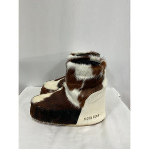 Moon Boot Icon No Lace Brown Rubber Pony Boot Size 9