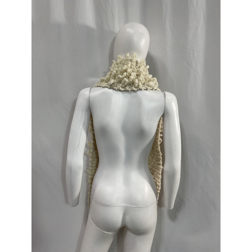 Loopy Mango 'Loop' White Merino Wool Scarf Size OS