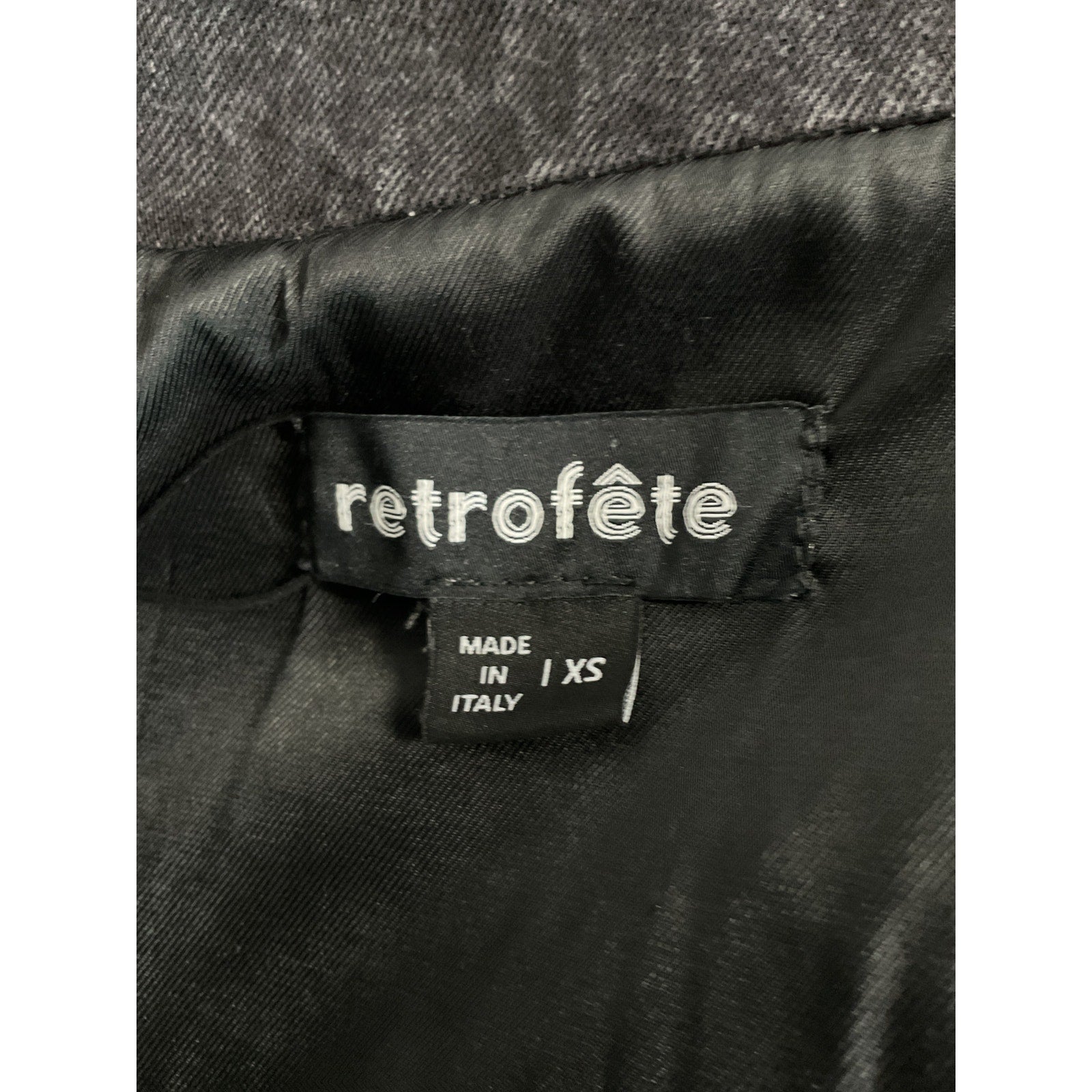 Retrofete 'Tai' Black Denim Jacket Size XS - NWT