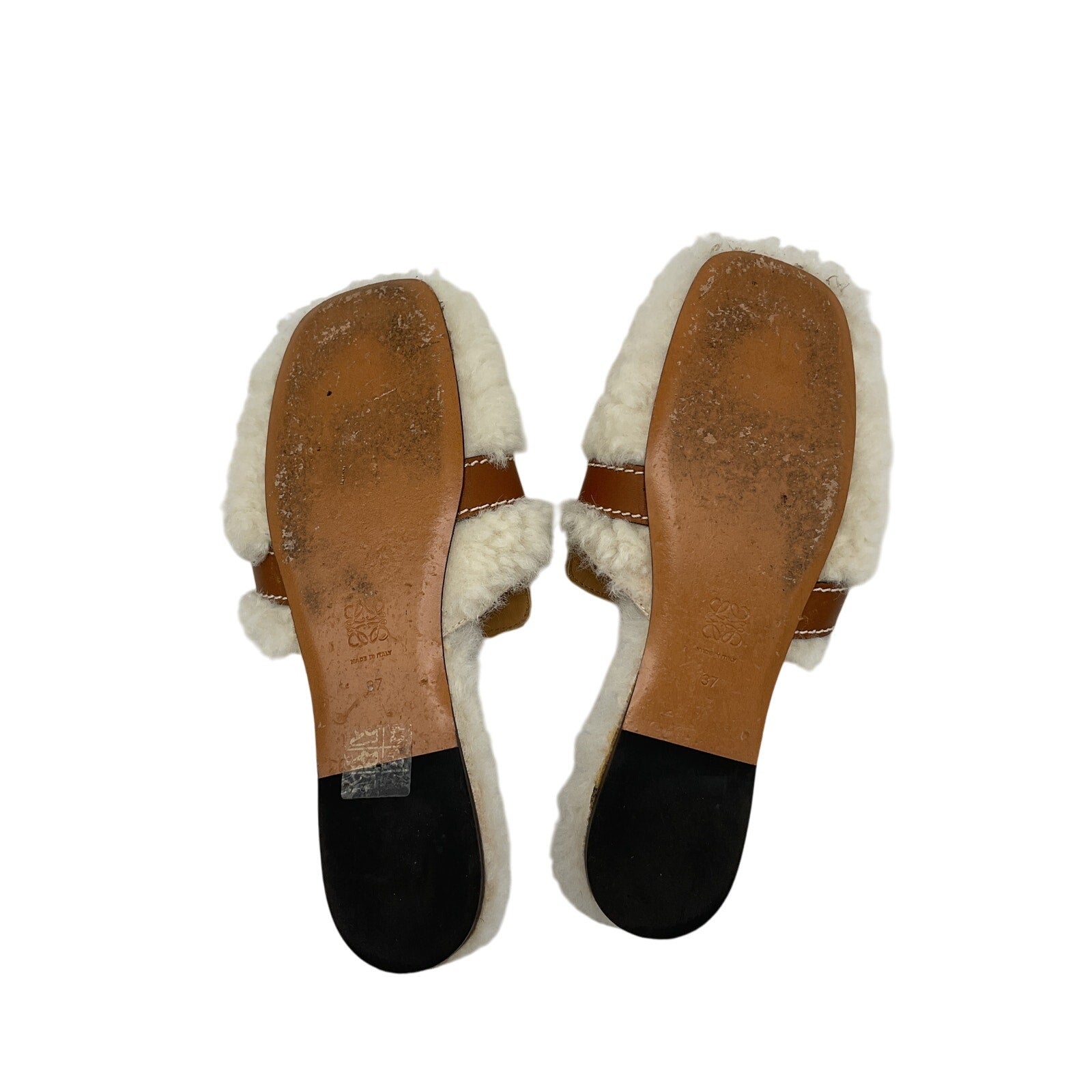 Loewe Printed White Mules Size 7