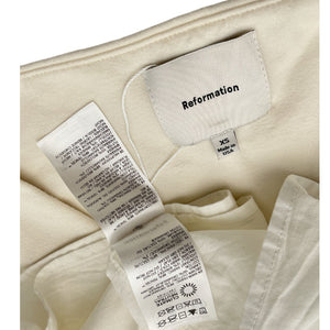 Reformation Sleeveless Cream Alyssa Knit Dress Size XS