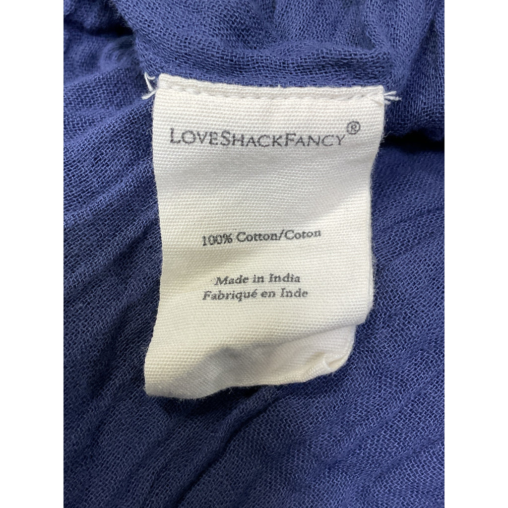 Loveshackfancy 'Alohl' Blue Cotton Maxi Dress Size P