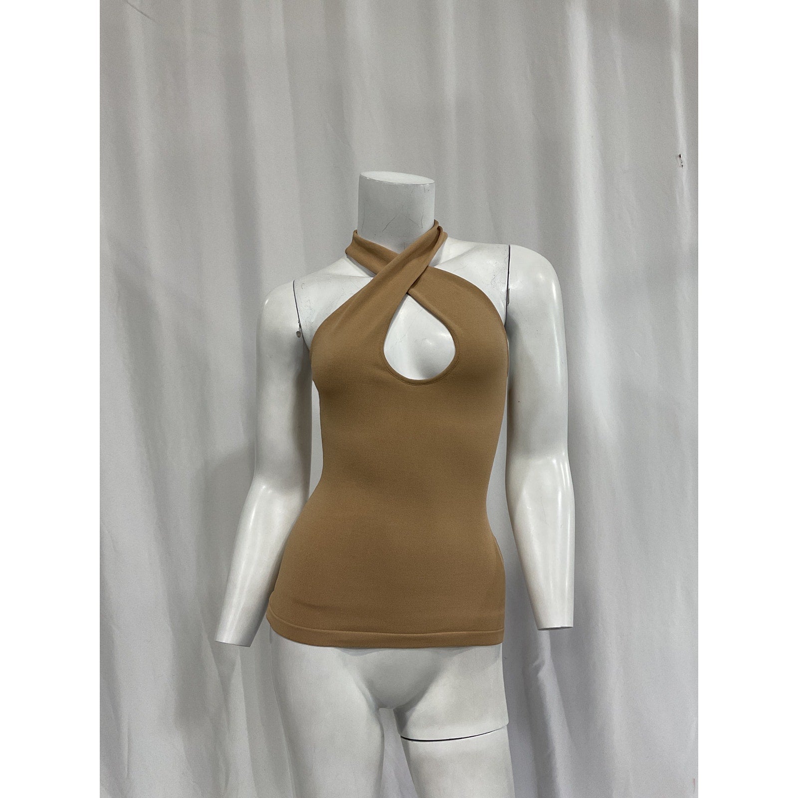 Ser.O.Ya 'Nori' Brown Ponte Top Size XS