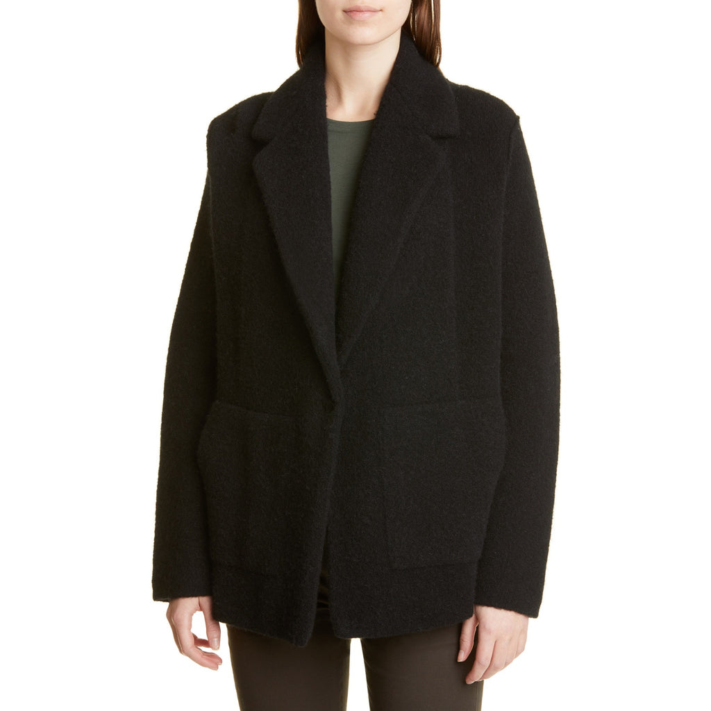 Vince 'Oversize' Black Sweater Knit Blazer Size S