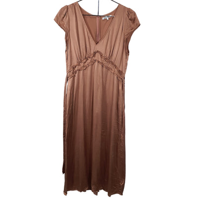 Reformation Silky Rose Gold Kaye Size 12 Dress