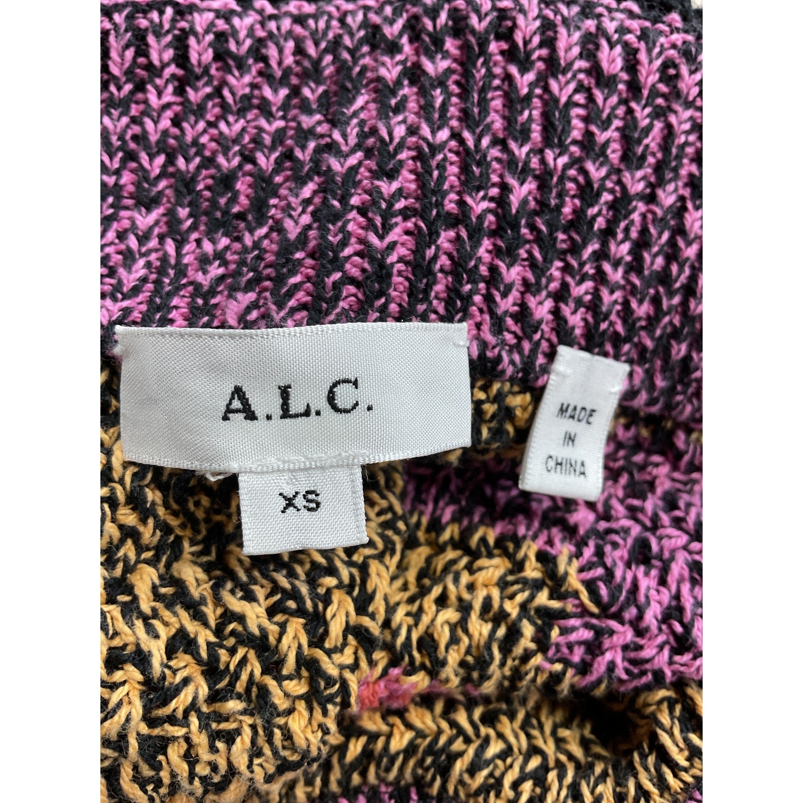 A.L.C. 'Nova' Pink Colorbocked Asymmetric Skirt Size XS