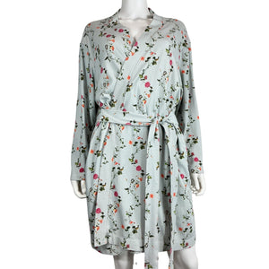 Hill House Home Floral Blue Drew Robe Size XL