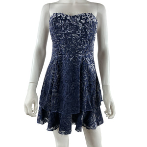 Majorelle Strapless Navy Blue Martha Dress Size L