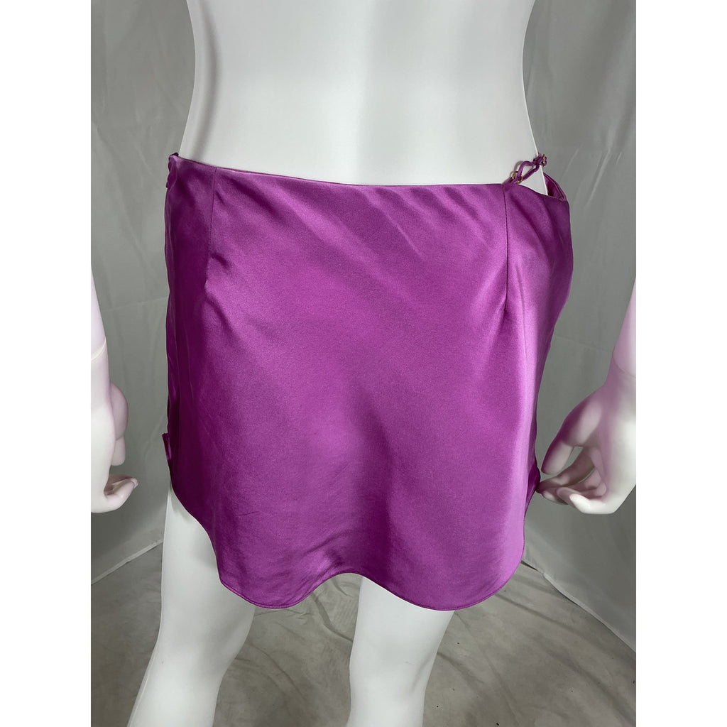 Ser.O.Ya 'Sarra' Purple Silk Silk Skirt Size S