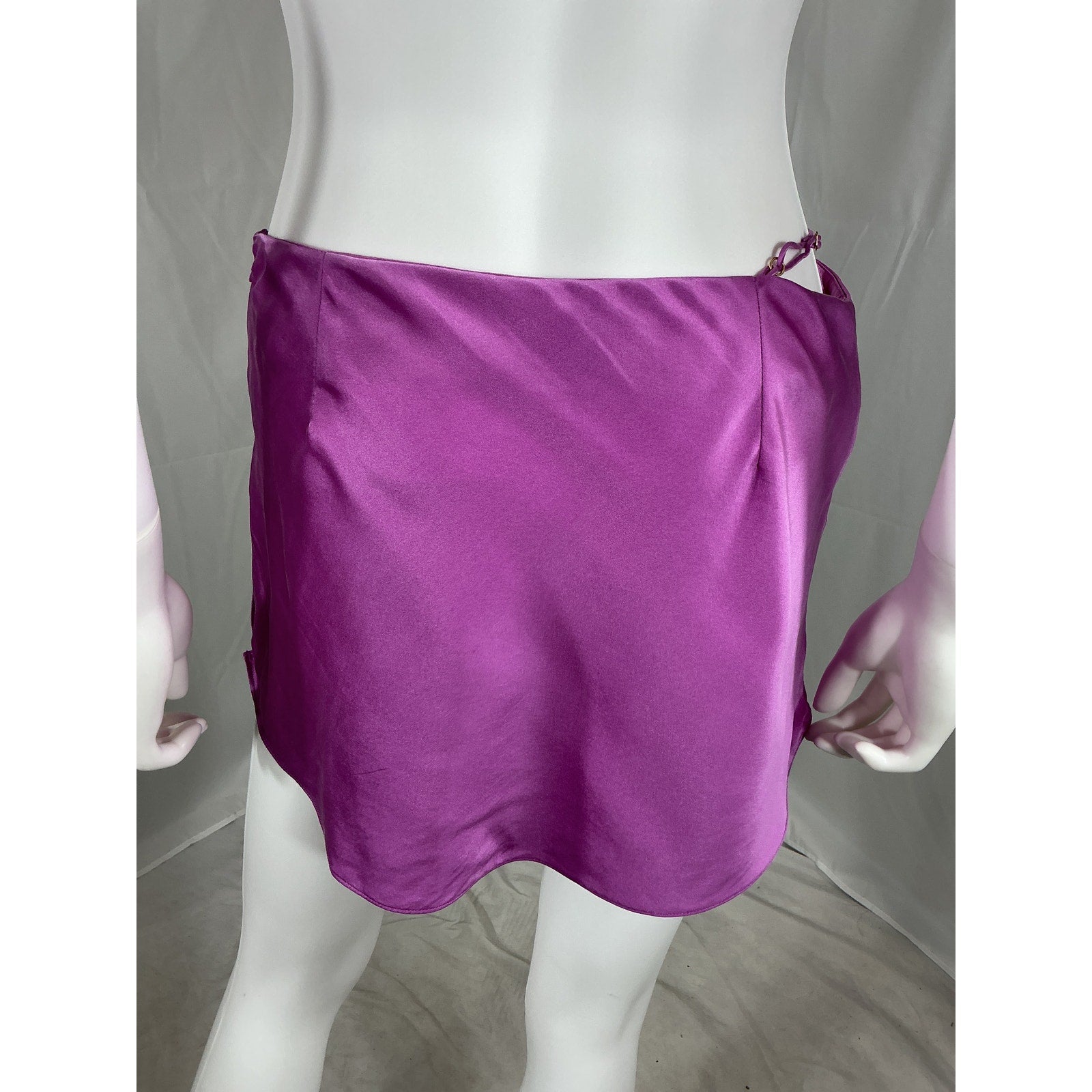 Ser.O.Ya 'Sarra' Purple Silk Silk Skirt Size S
