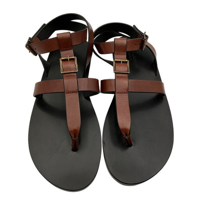 Saint Laurent Leather Brown Hardy Sandals Size 11