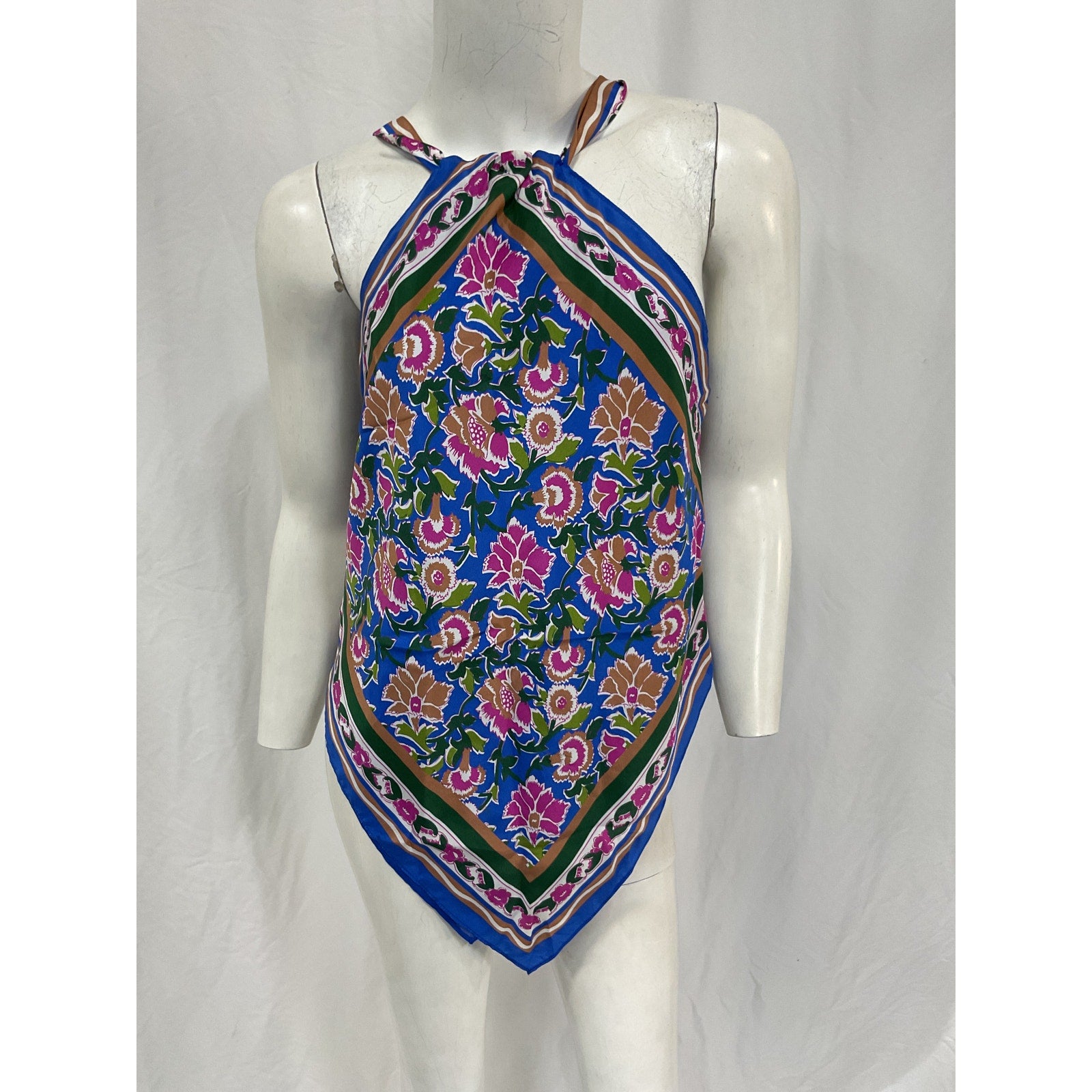 Veronica Beard 'Raphael' Blue Silk Top Size XS / S