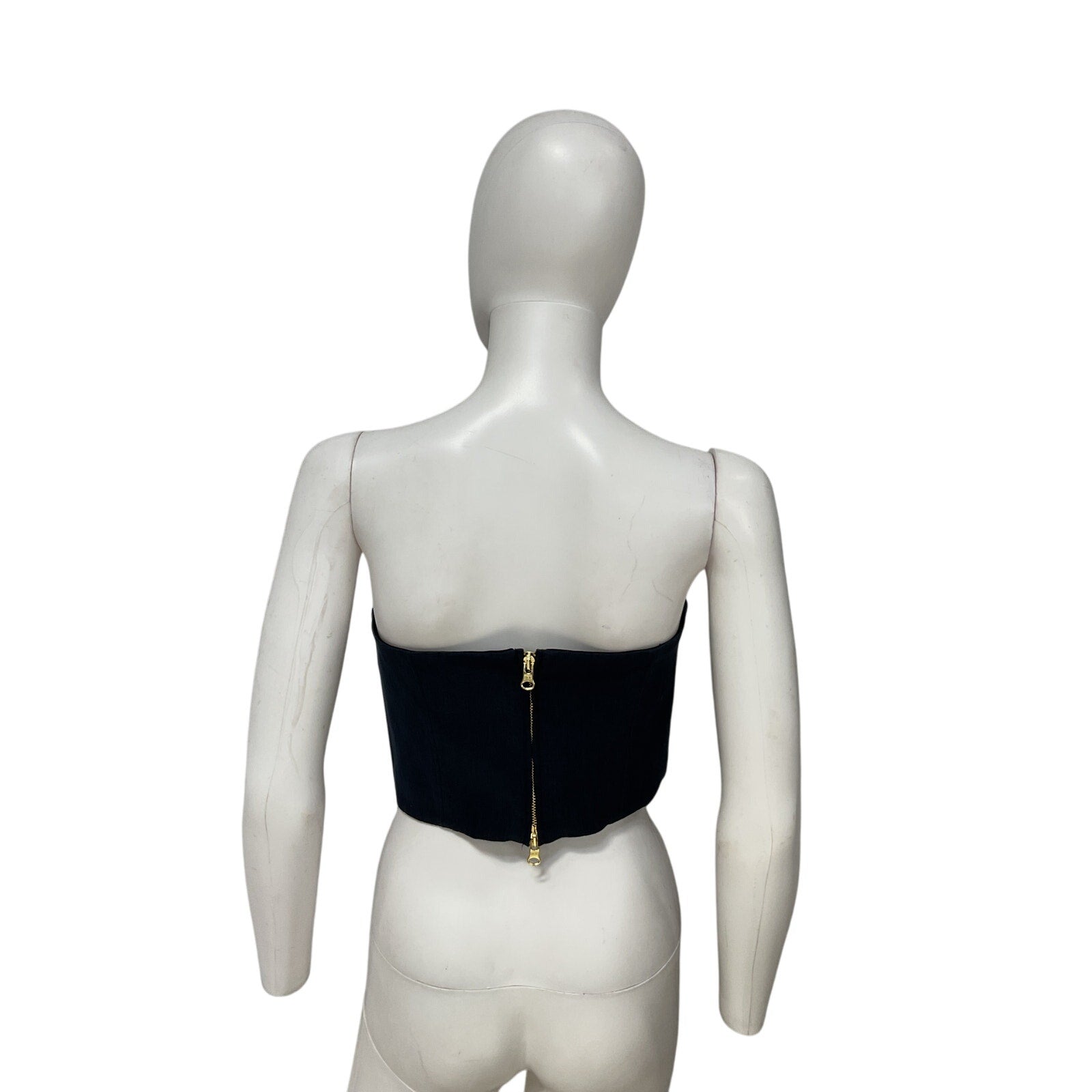 Veronica Beard 'Ziene' Blue Linen Crop Tube Top Size OS