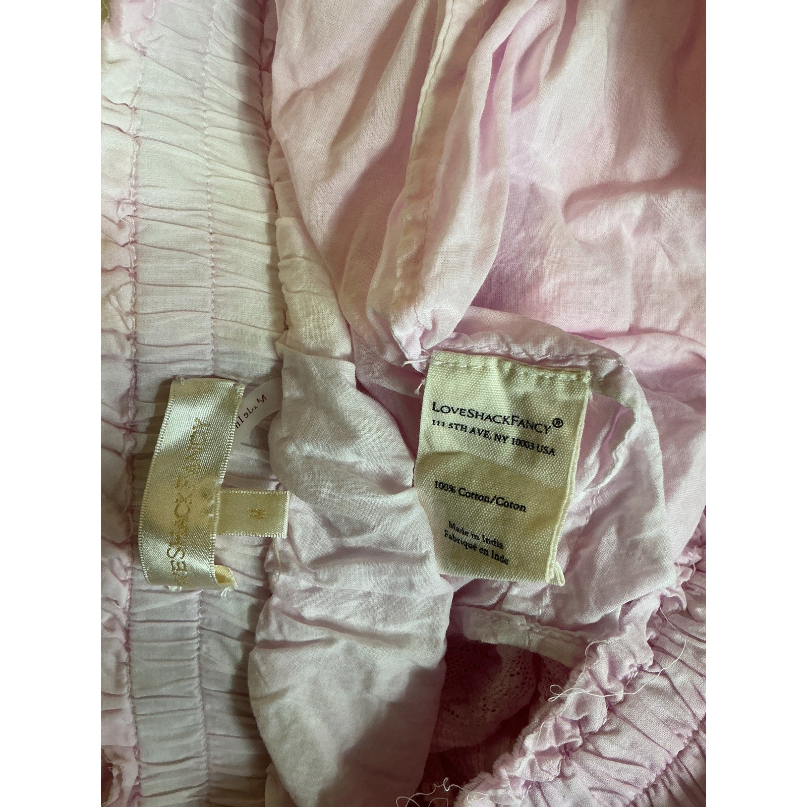Loveshackfancy Ruffle Pink Cotton Mini Heritage Skirt Size M