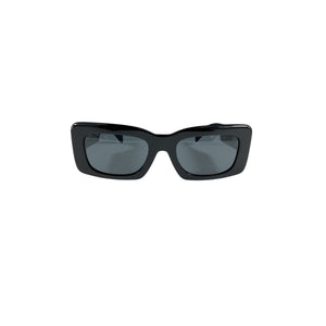Versace Rectangular Black Acetate Sunglasses Size OS