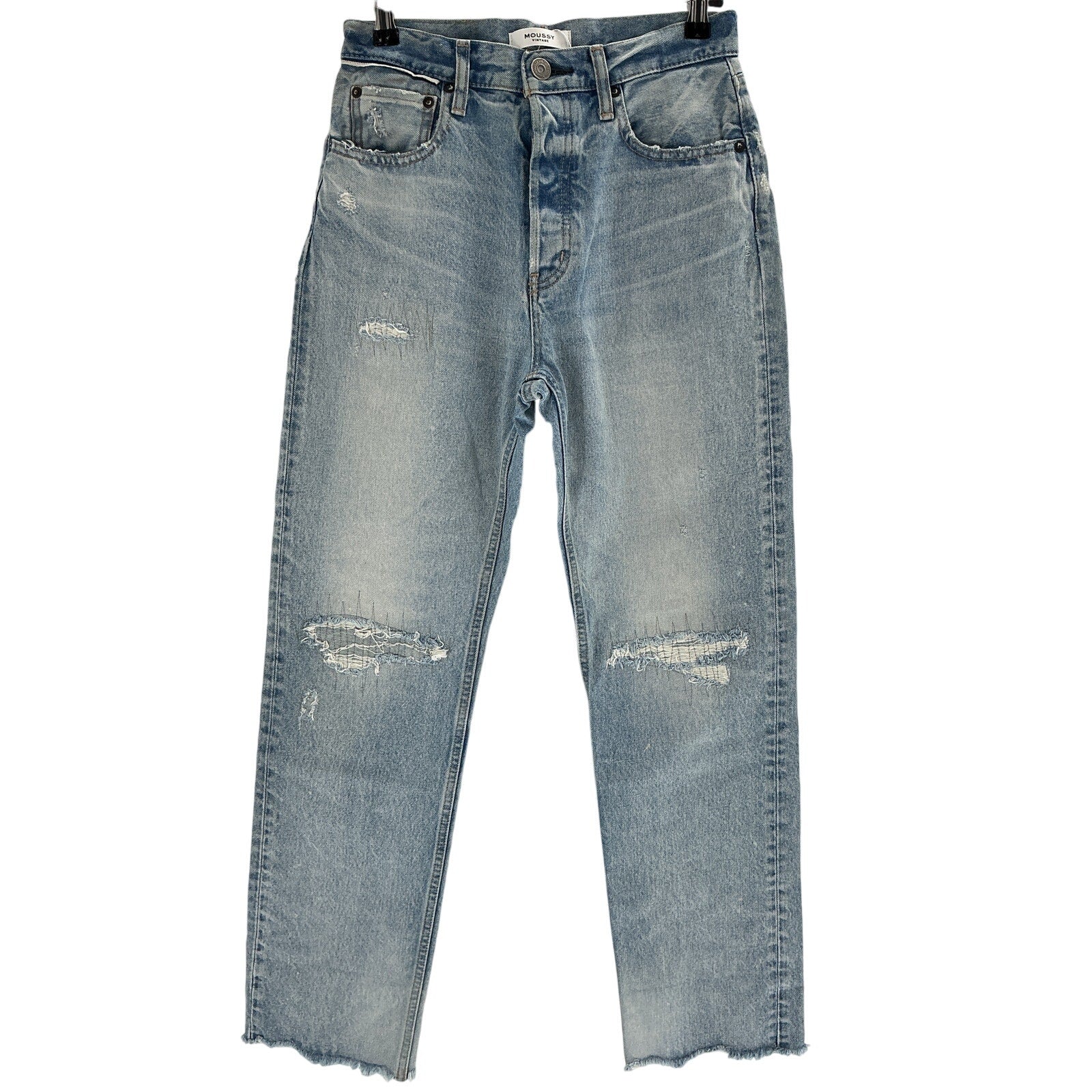 Moussy 'Argnett' Blue Cotton Wide Straight Jean Size 26