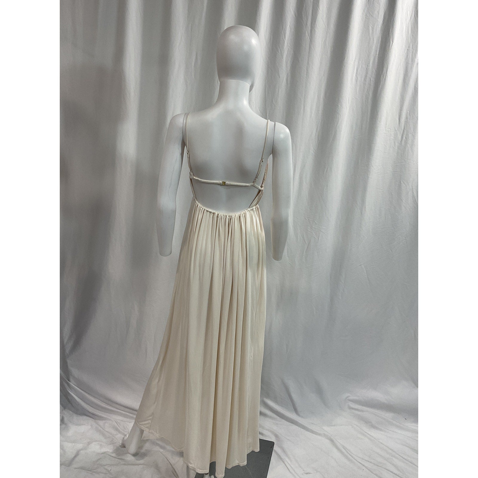 L'Academie 'Leonora' White Back Cut Out Maxi Dress Size XS