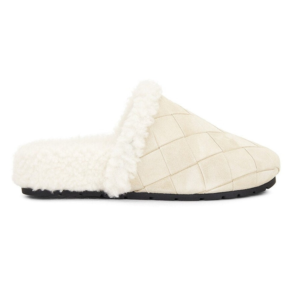 Bottega Veneta Quilted Cream Reggie Slippers Size 38