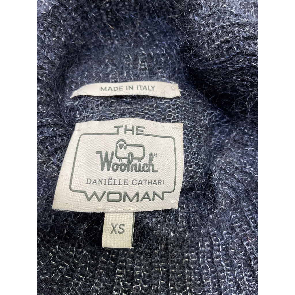 Woolrich See-Through Blue Cashmere  Mohair Wool Blend Knit Top Size XS