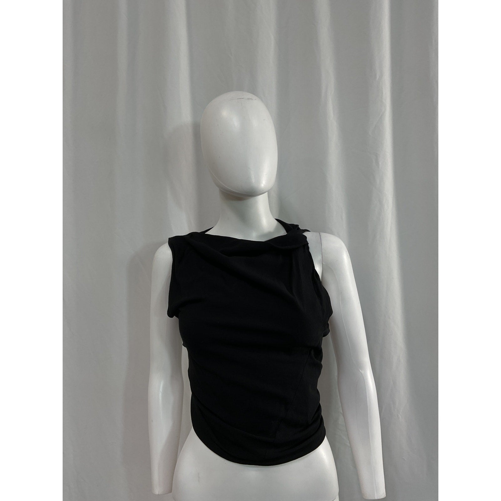 Acne Studios 'Knotted' Black Shoulder Top Size 32