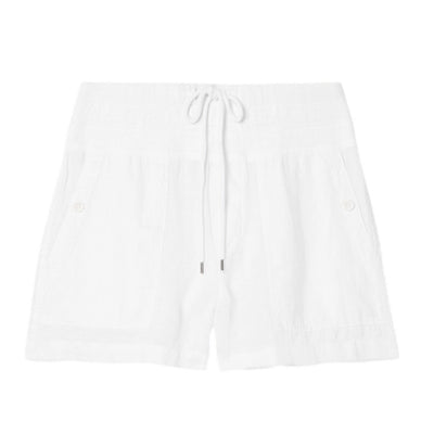 James Perse Jersey Trimmed White Drawstring Shorts Size 3