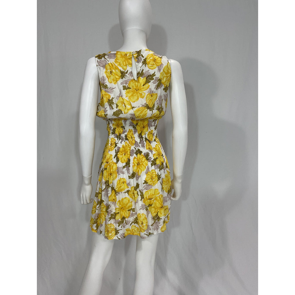 Faithfull The Brand 'Novalee' Yellow Linen Mini Dress Size L