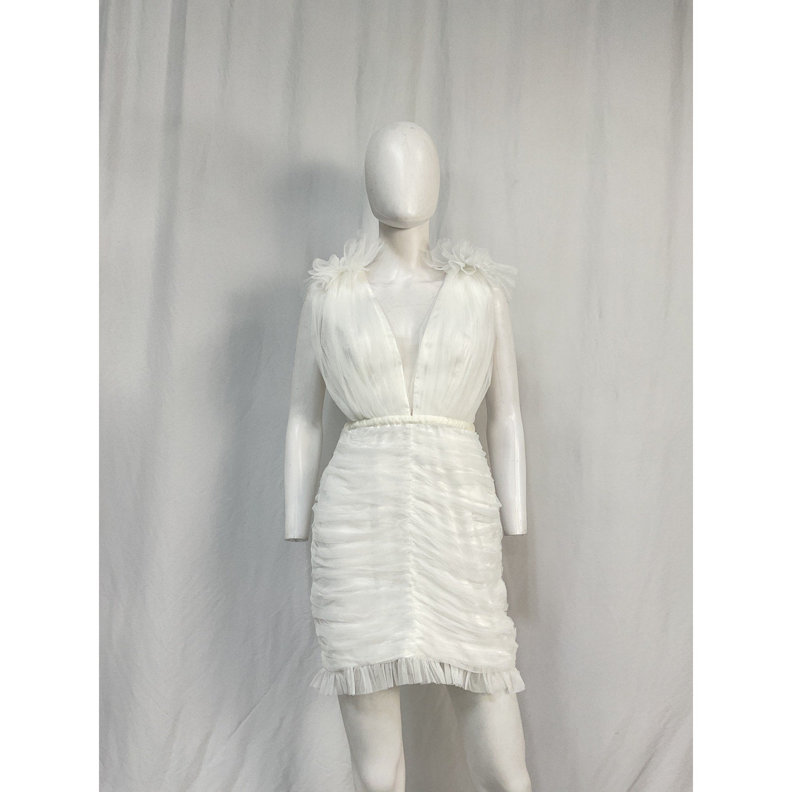 Sau Lee 'Harlie' Ivory Polyester Dress Size 6
