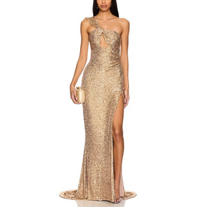 Nookie Sequined Gold Therese Dress Size S
