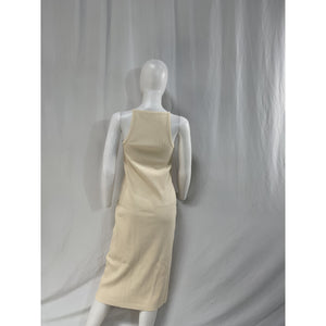 Vince 'Rib' White High Neck Tank Dress Size S