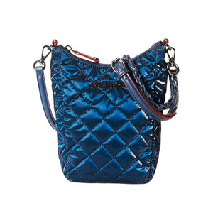 Mz Wallace Quilted Blue Crosby Go Crossbody Bag One Size