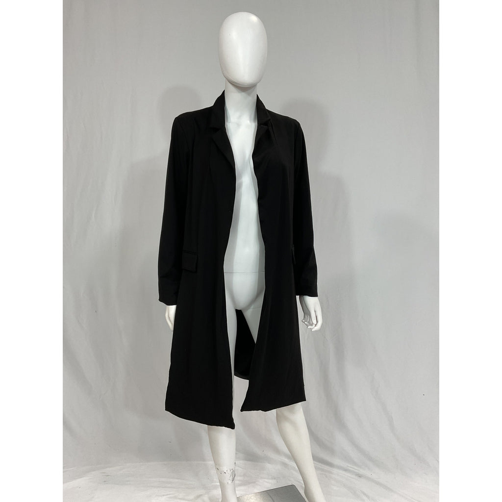Allsaints 'Aleida' Black Jersey Duster Blazer Size 2