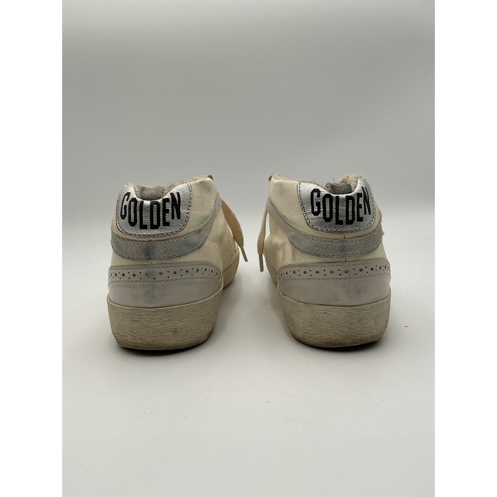 Golden Goose White Leather Mid Star Sneaker Size 8