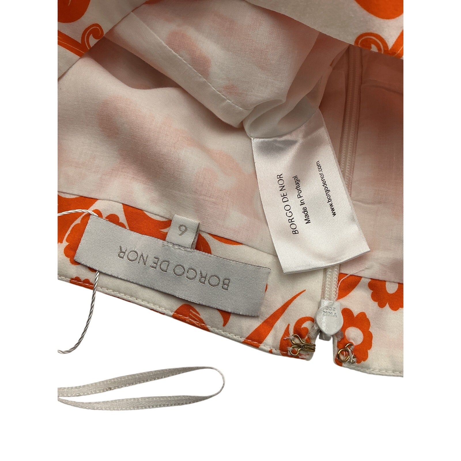 Borgo De Nor 'Freddie' Orange Cotton Printed Mini Dress Size 6