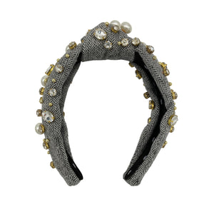 Lele Sadoughi Embellished Gray Alice Headband