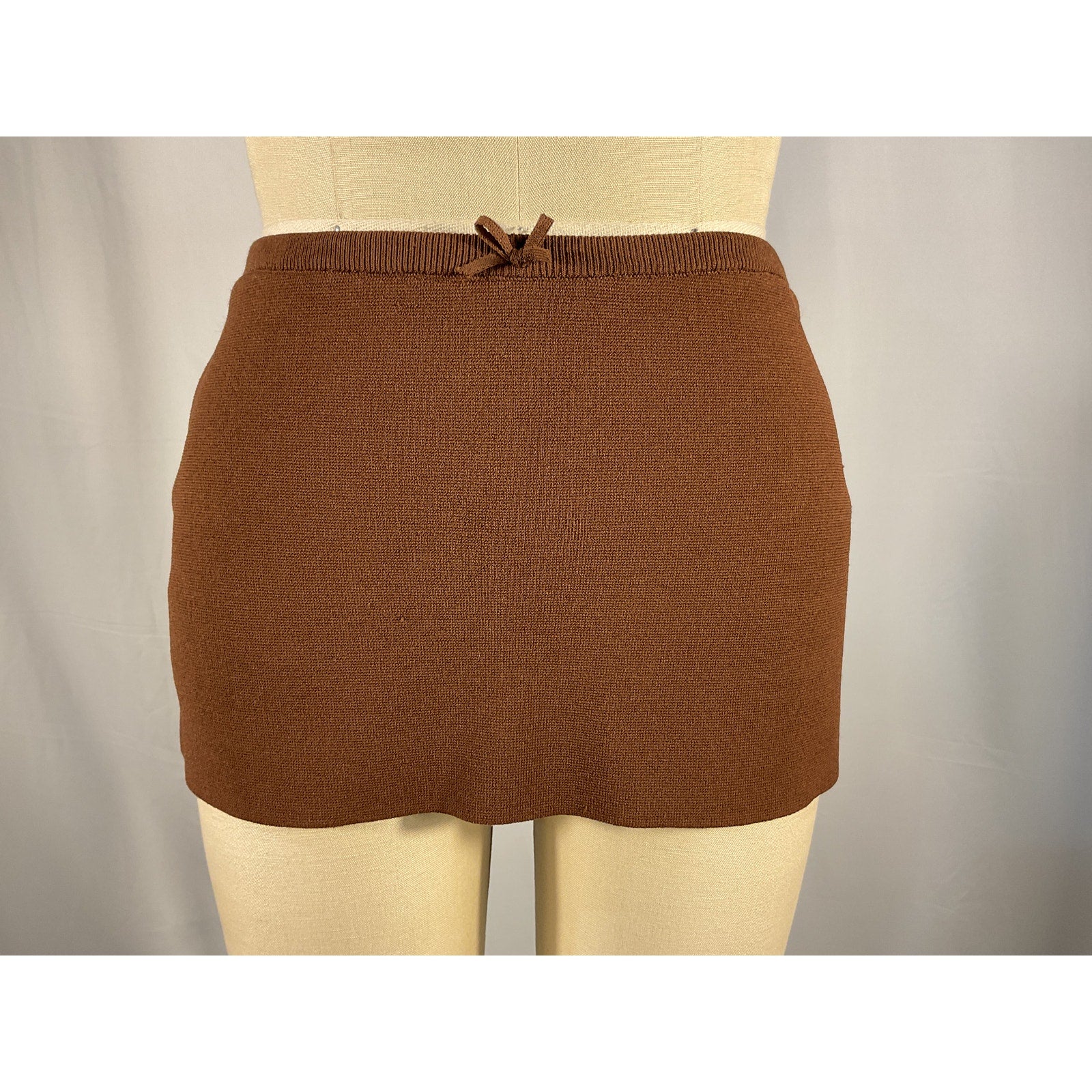Mirror Palais 'The Knit' Brown Viscose Mini Skort Size XS