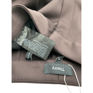 Theory Tailored Brown Kick Trousers Size 00