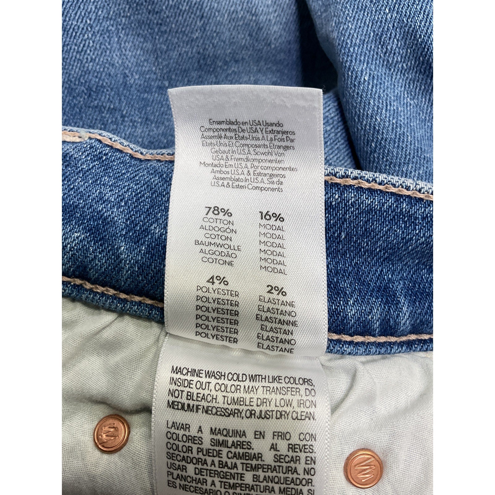 Mother 'The Tripper' Blue Ripped Ankle Jeans Size 26