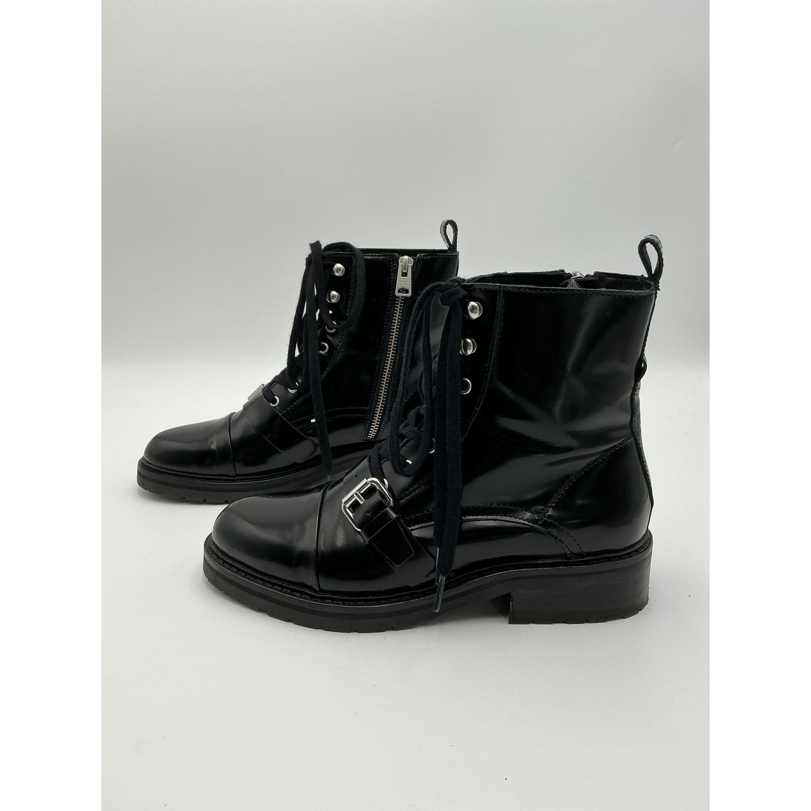 Allsaints 'Donita' Black Leather Boot Size 9