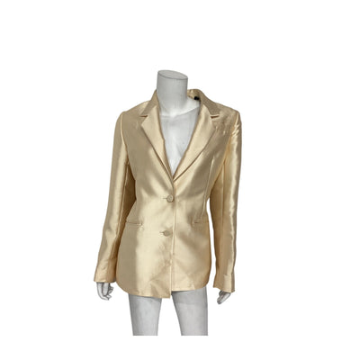 Allsaints Sleek Gold London Shimmer Blazer Size 6