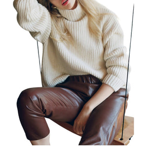 Anine Bing Ribbed Beige Sydney Sweater Size S